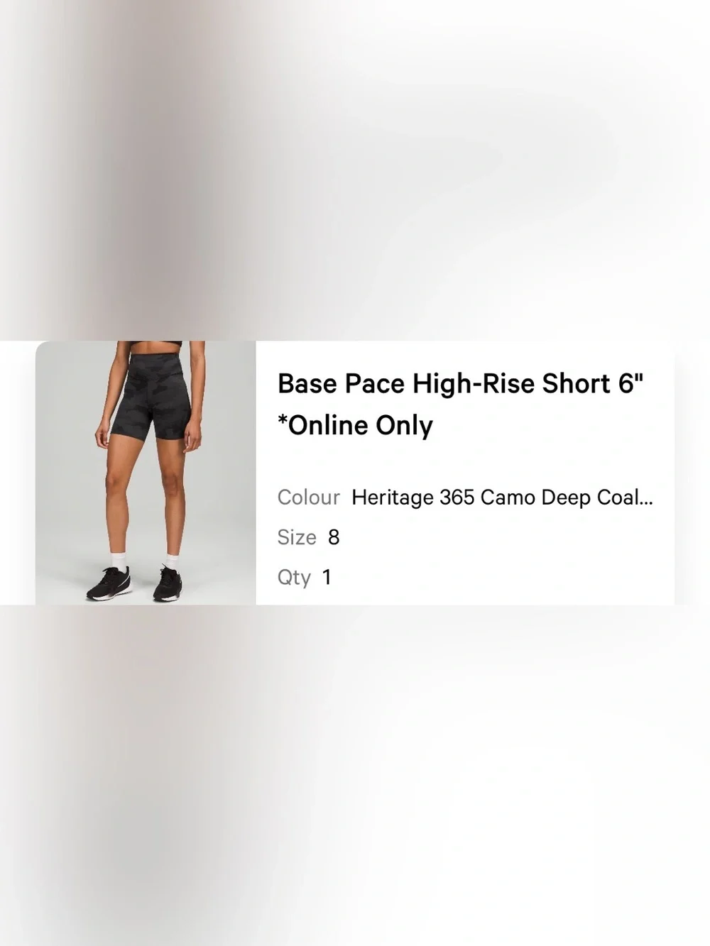 Lululemon high rise base pace short 6”